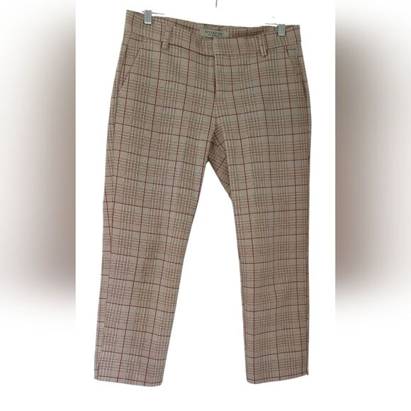 Liverpool Los Angeles Kelsey Trouser with Slit Soft Touch Plaid Pockets 6/28 - Picture 7 of 16